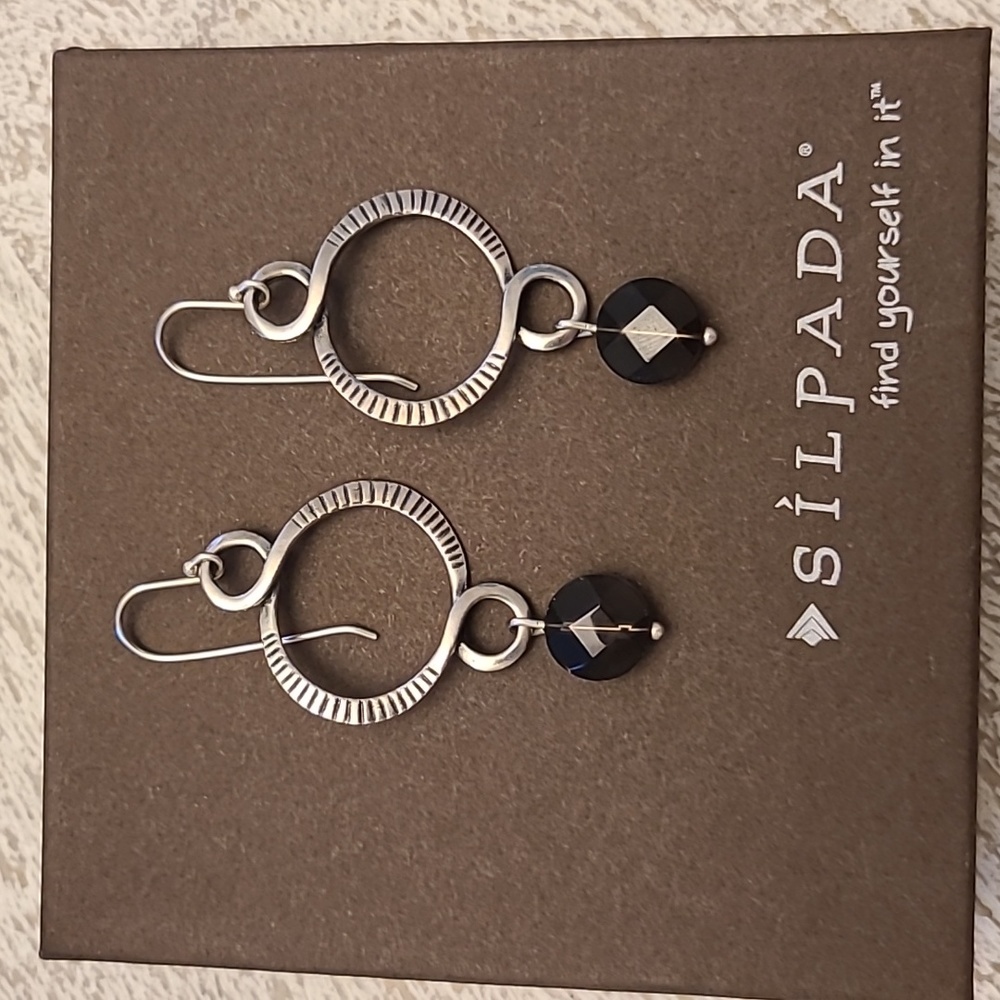 Silpada smoky quartz earrings